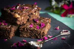 vegane Walnuss Schoko Brownies