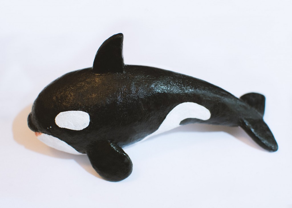 Orca selbst bauen - aus Pappmache